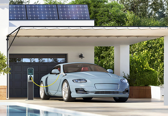 Electic vehicle charging using home charger installed by Renew Energy