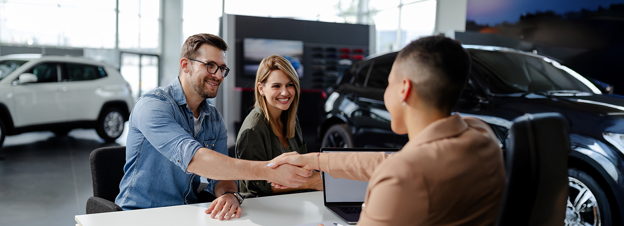 Car Dealership selling an EV