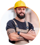 Contractor with Hard Hat