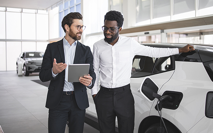 Salesman Referring EV Customer